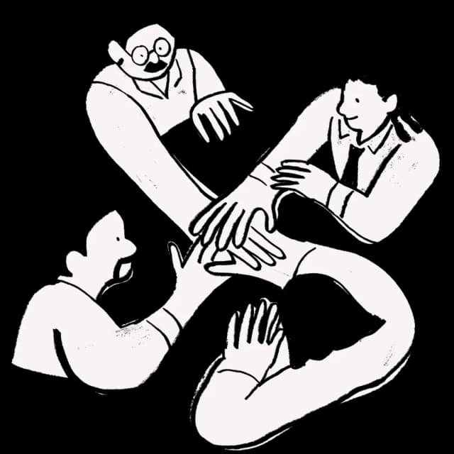 Persone che si danno la mano